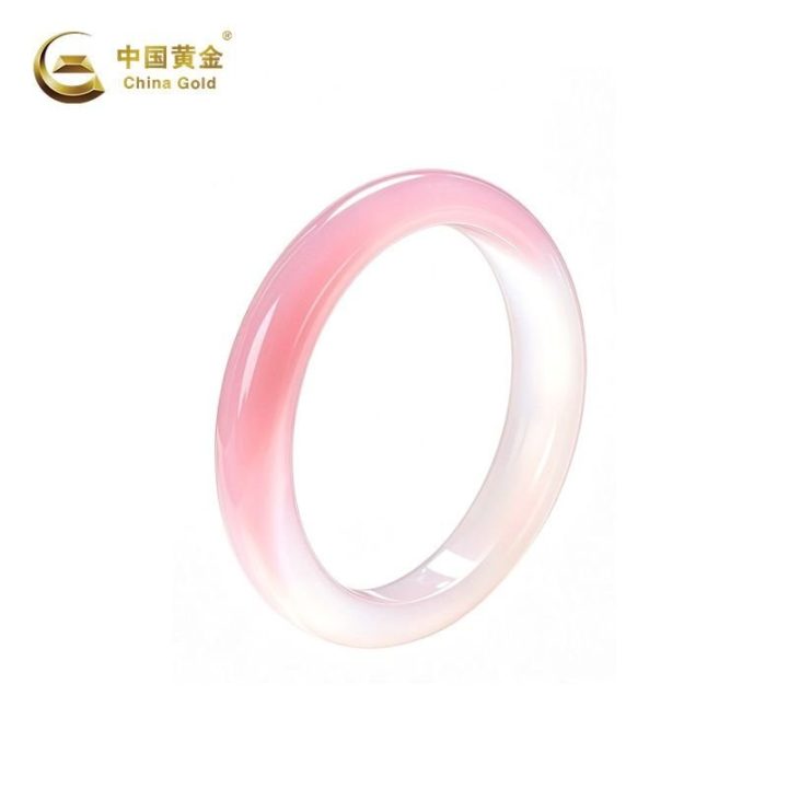 中国黄金 桃之夭夭粉色玉髓手镯 &middot; 3