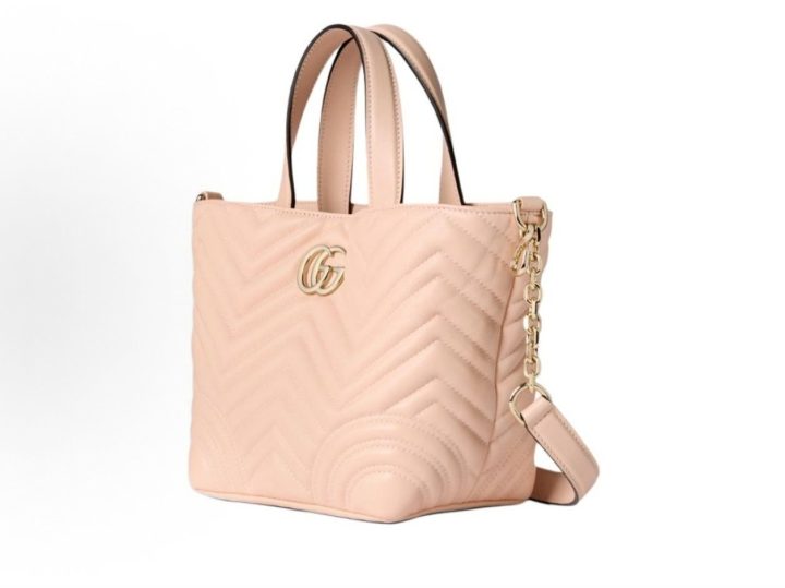 GUCCI Betty 迷你浅粉色羊皮托特包 &middot; 2