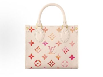 Louis Vuitton OnTheGo BB 白色彩色老花手袋