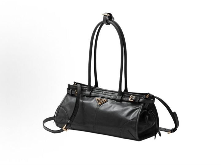 PRADA Bonnie 黑色中号皮革手袋 &middot; 2