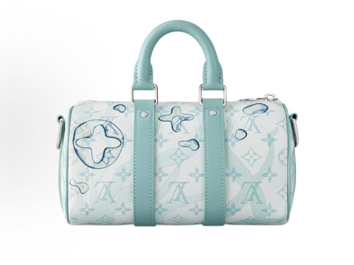 Louis Vuitton 浅蓝色花卉图案双提手包 &middot; 3