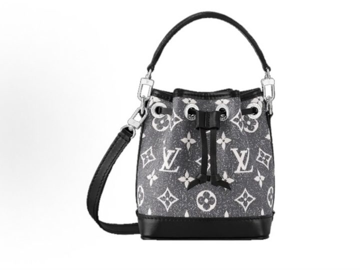Louis Vuitton Nano No&eacute; 灰色 Monogram 牛仔提花水桶包 &middot; 1