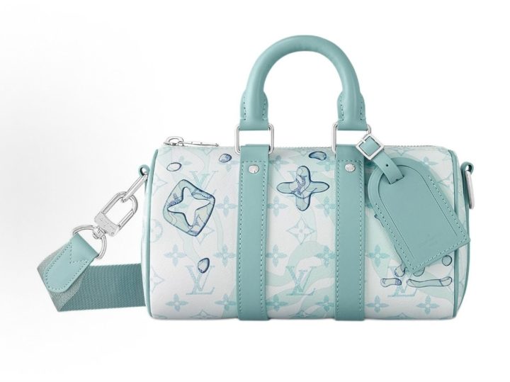 Louis Vuitton 浅蓝色花卉图案双提手包 &middot; 1