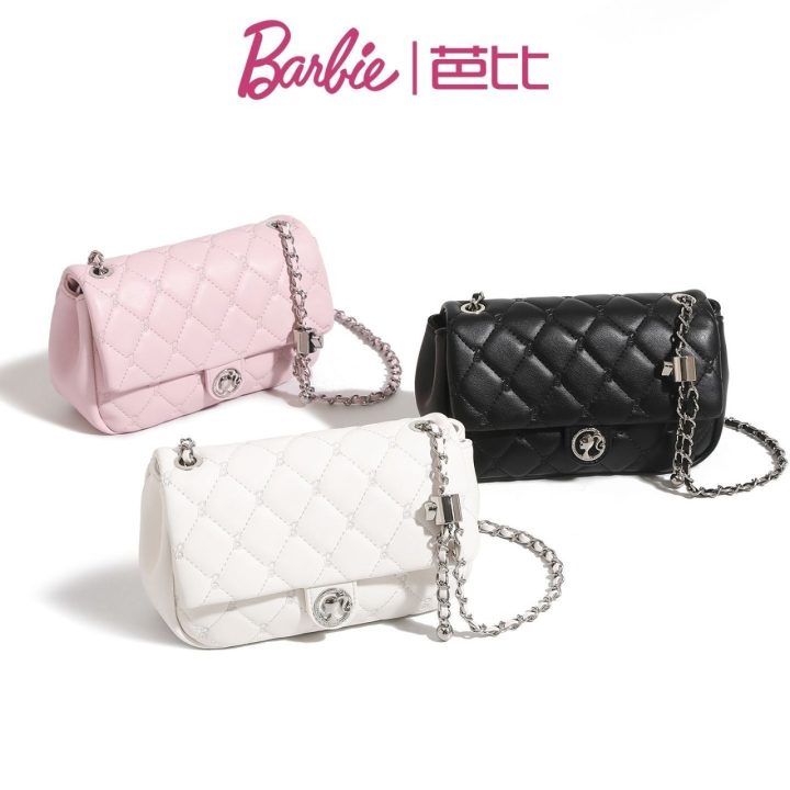 Barbie 芭比白色菱格链条包 &middot; 5