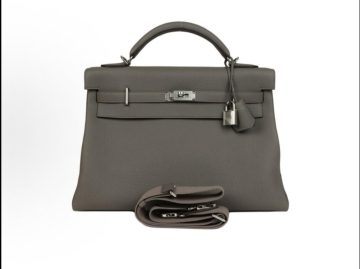 Hermès 42cm皮革手提包