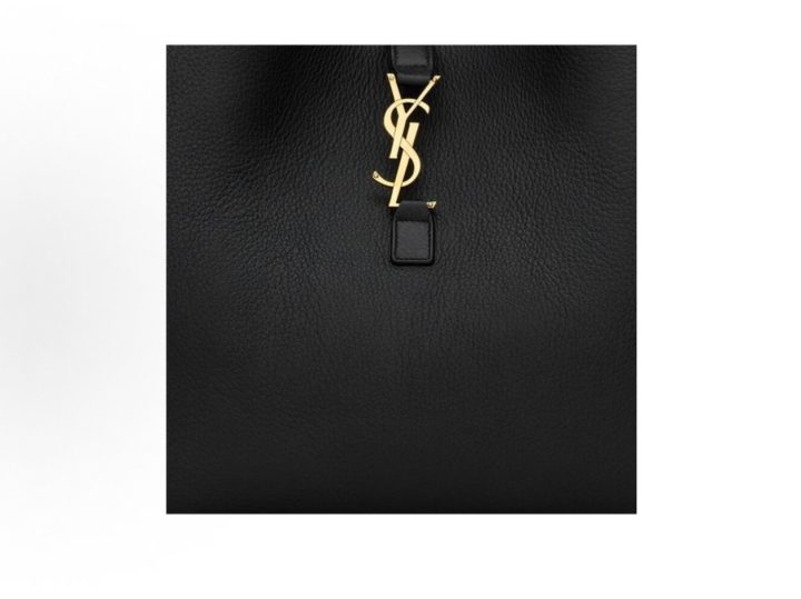 Saint Laurent Bea 黑色鹿皮大号托特包 &middot; 6