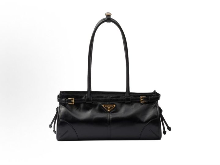 PRADA Bonnie 黑色中号皮革手袋 &middot; 1