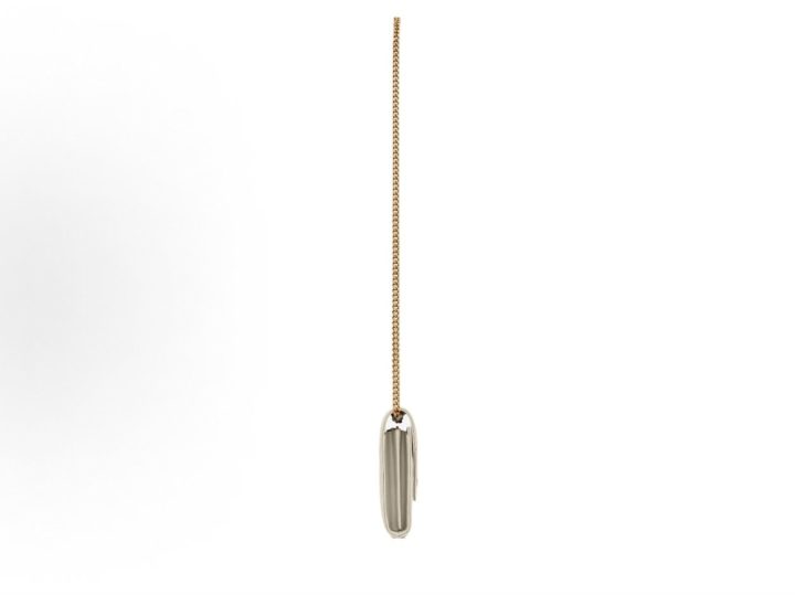 SAINT LAURENT Cassandre 复古白粒面皮革链条钱包 &middot; 5
