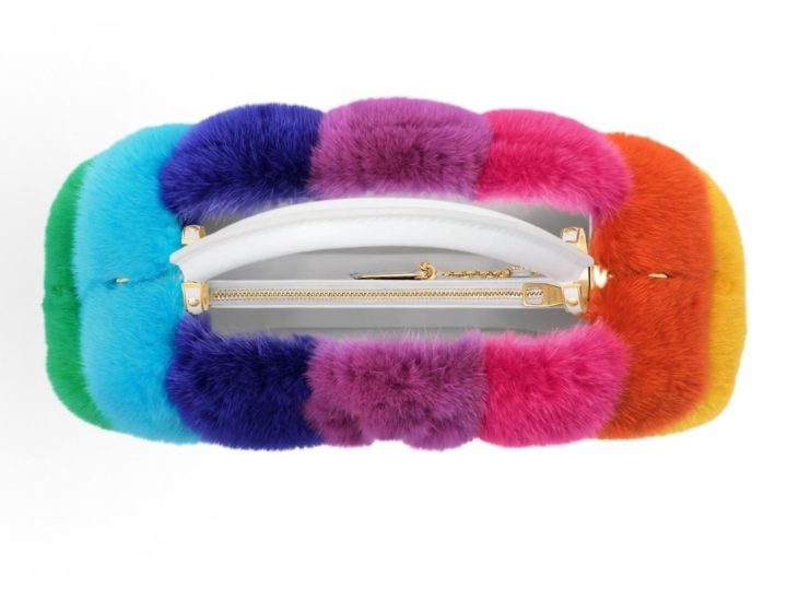 Louis Vuitton Capucines 彩色毛皮手袋 &middot; 4