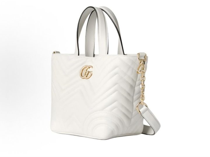 GUCCI Betty 迷你白色羊皮托特包 &middot; 3