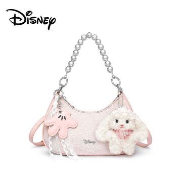 Disney 迪士尼粉色新月腋下包