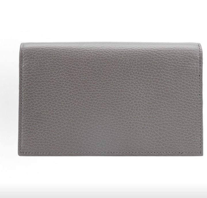 GUCCI Interlocking G 灰色皮革链条钱包 &middot; 3