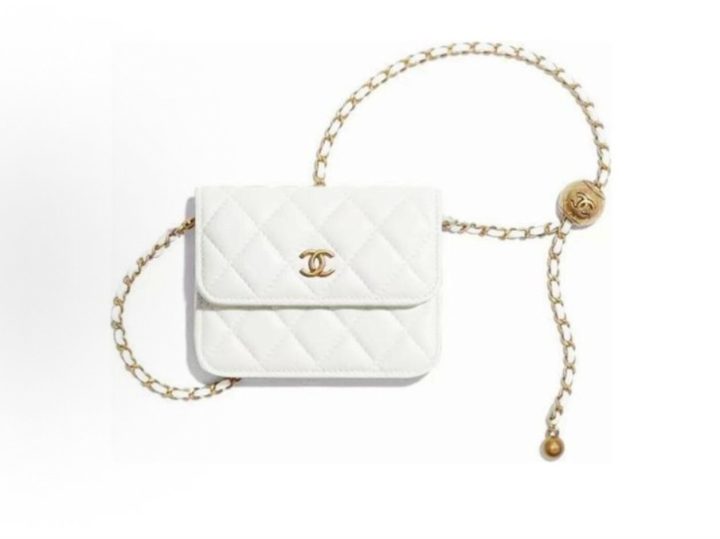 CHANEL 白色菱格链条迷你包 &middot; 1