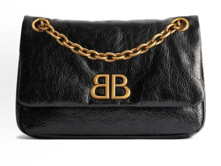 BALENCIAGA Monaco Mini 黑色皮革链条包 &middot; 1