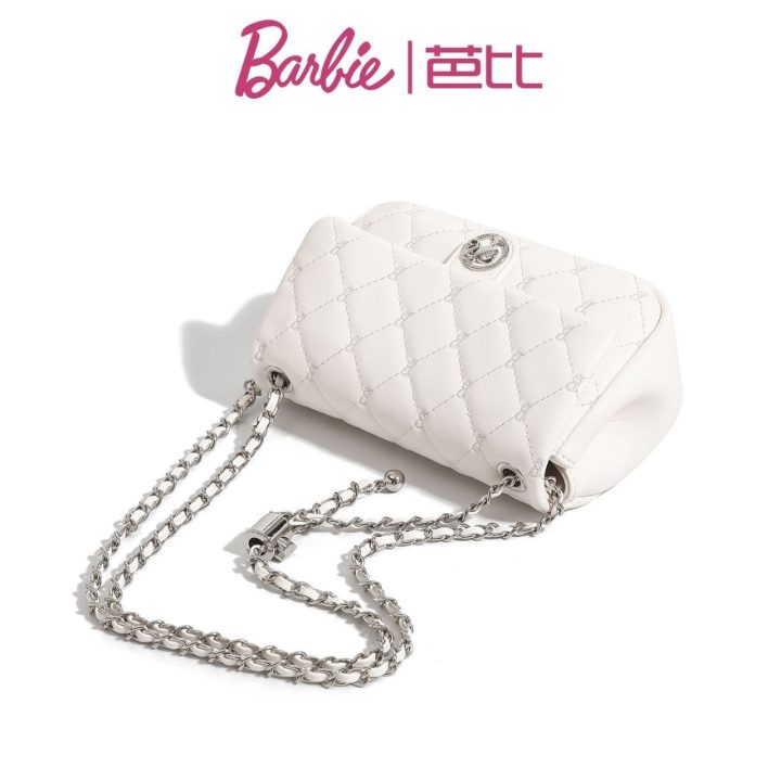 Barbie 芭比白色菱格链条包 &middot; 6