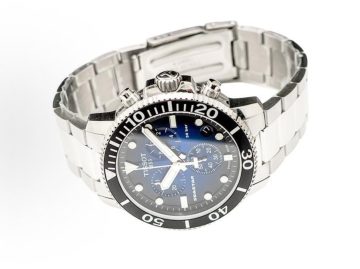TISSOT 天梭海星1000蓝盘45.5mm石英计时表