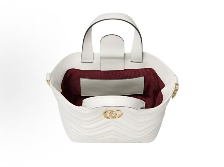 GUCCI Betty 迷你白色羊皮托特包 &middot; 6