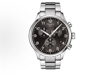 TISSOT 天梭速驰45mm黑盘石英计时表
