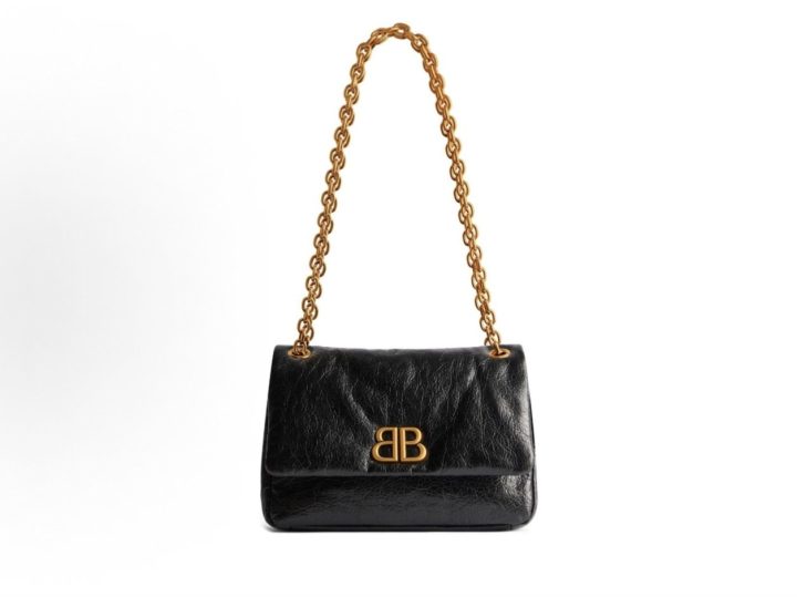 BALENCIAGA Monaco Mini 黑色皮革链条包 &middot; 2