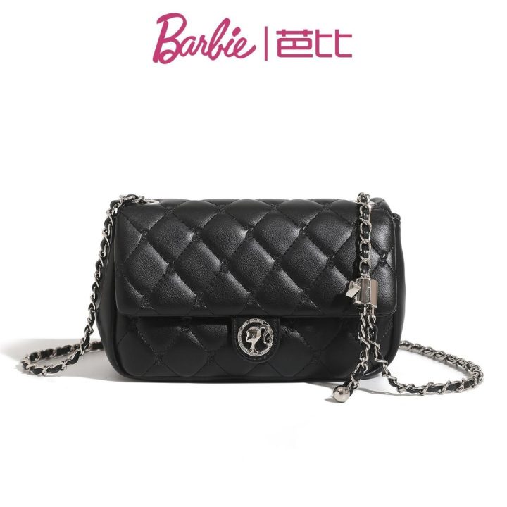 Barbie 芭比白色菱格链条包 &middot; 4