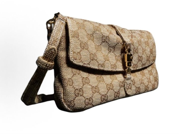 GUCCI Aperitivo 中号水晶GG帆布链条肩包 &middot; 2