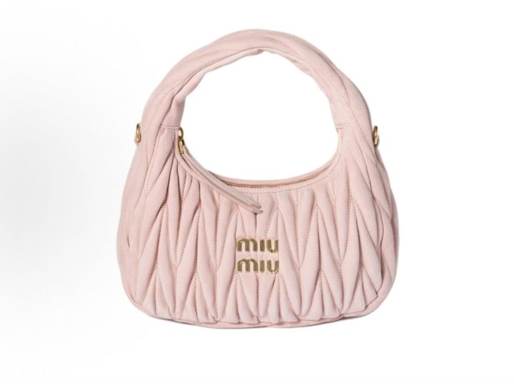 Miu Miu Wander 粉色绗缝羊皮手袋 &middot; 1