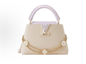 Louis Vuitton Capucines Mini Daydream 石英色拼淡紫色手袋