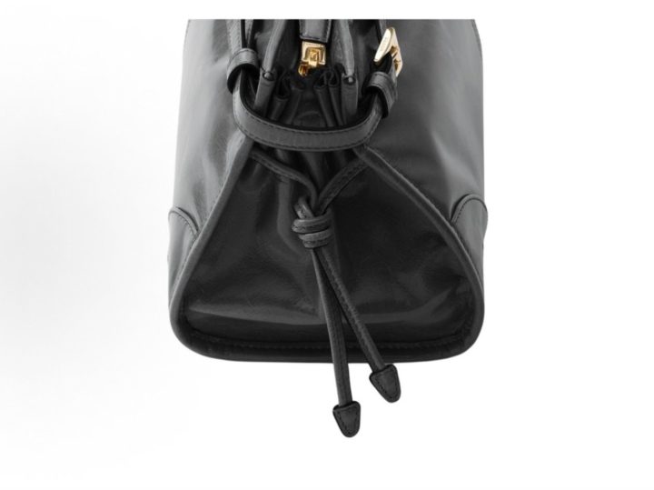 PRADA Bonnie 黑色中号皮革手袋 &middot; 5