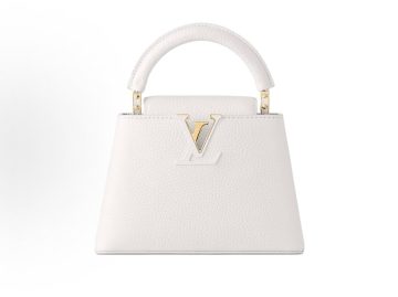 Louis Vuitton Capucines Mini 白色皮革手提包