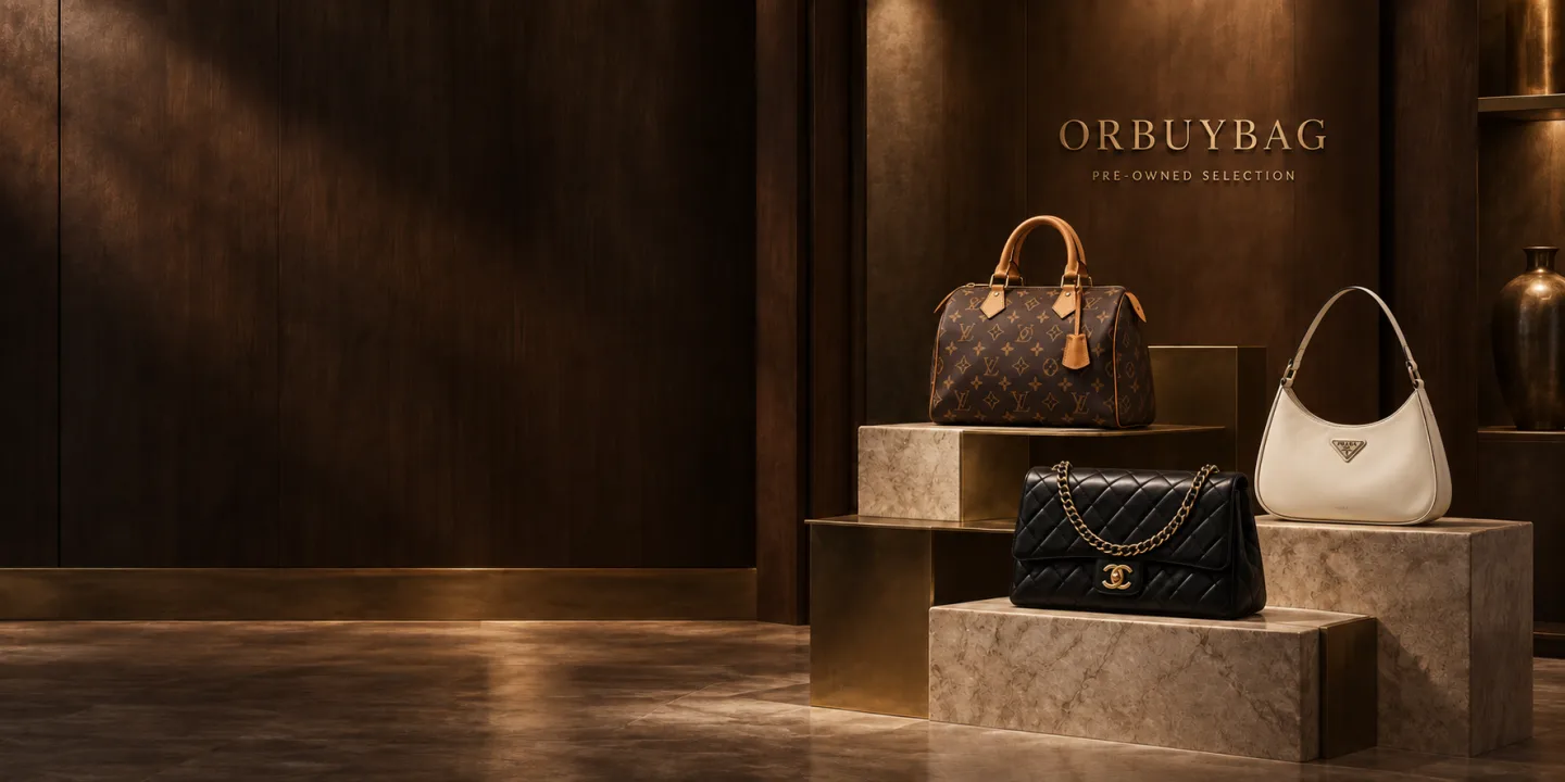 Concept de pr&eacute;sentation de seconde main ORBUYBAG
