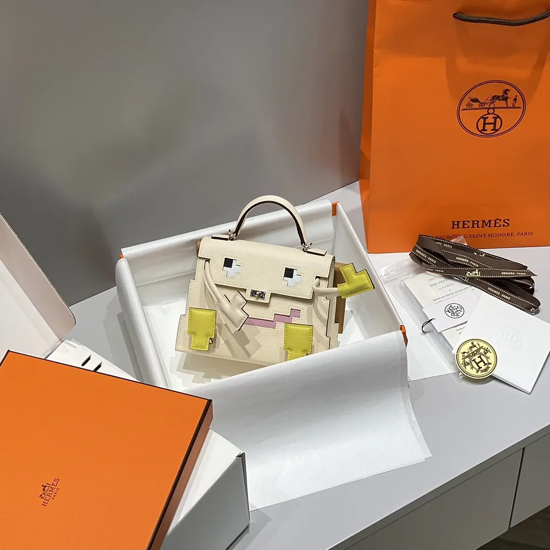 Hermes Kelly 奶油白 牛皮 手提包 18 X 8 X 13 經典款
