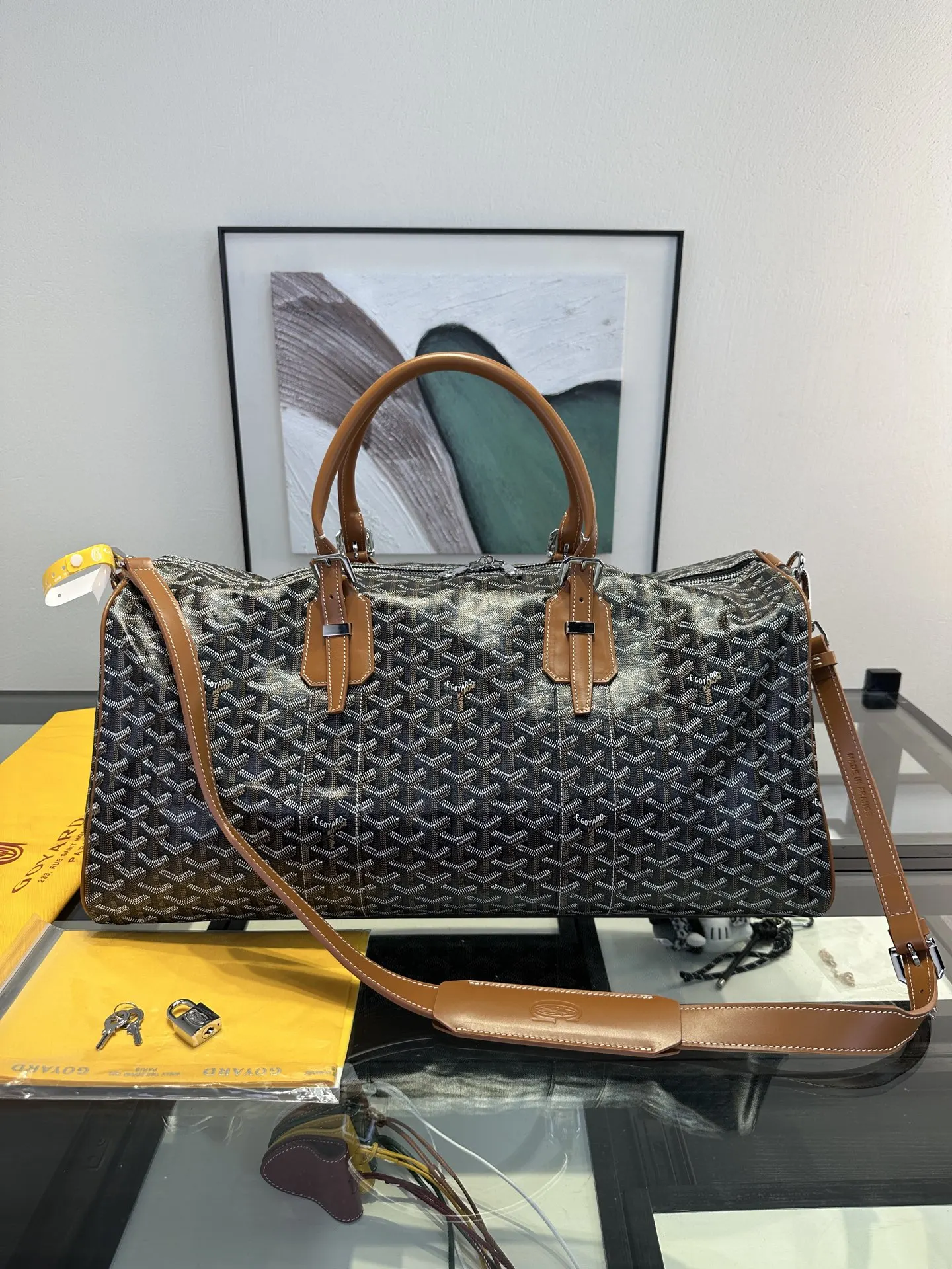 Goyard 棕色 戈雅 Boston 旅行袋 棕色 旅行袋 大容量旅行款