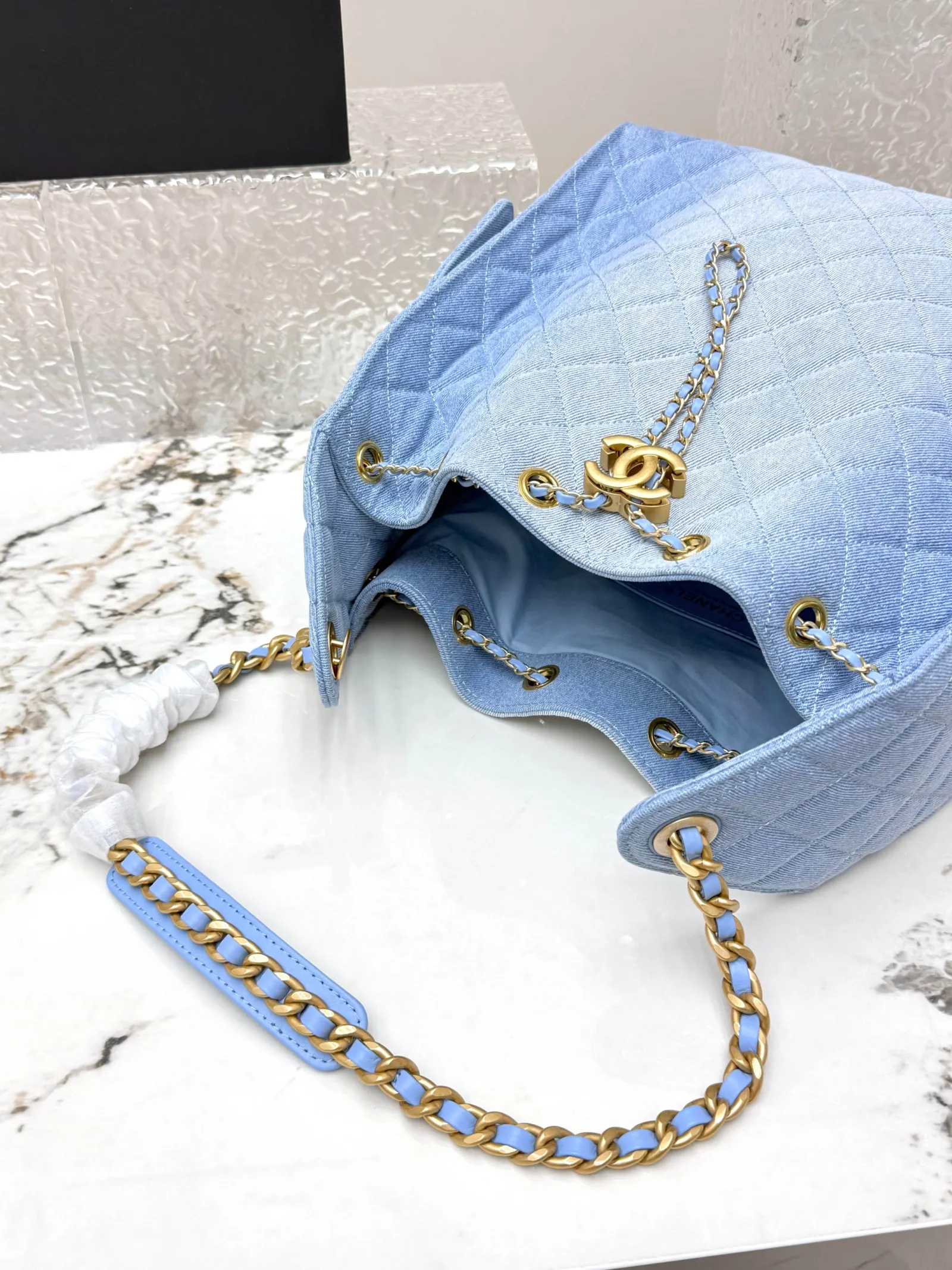 Gold Hobo Shoulder Bag Vintage Leather