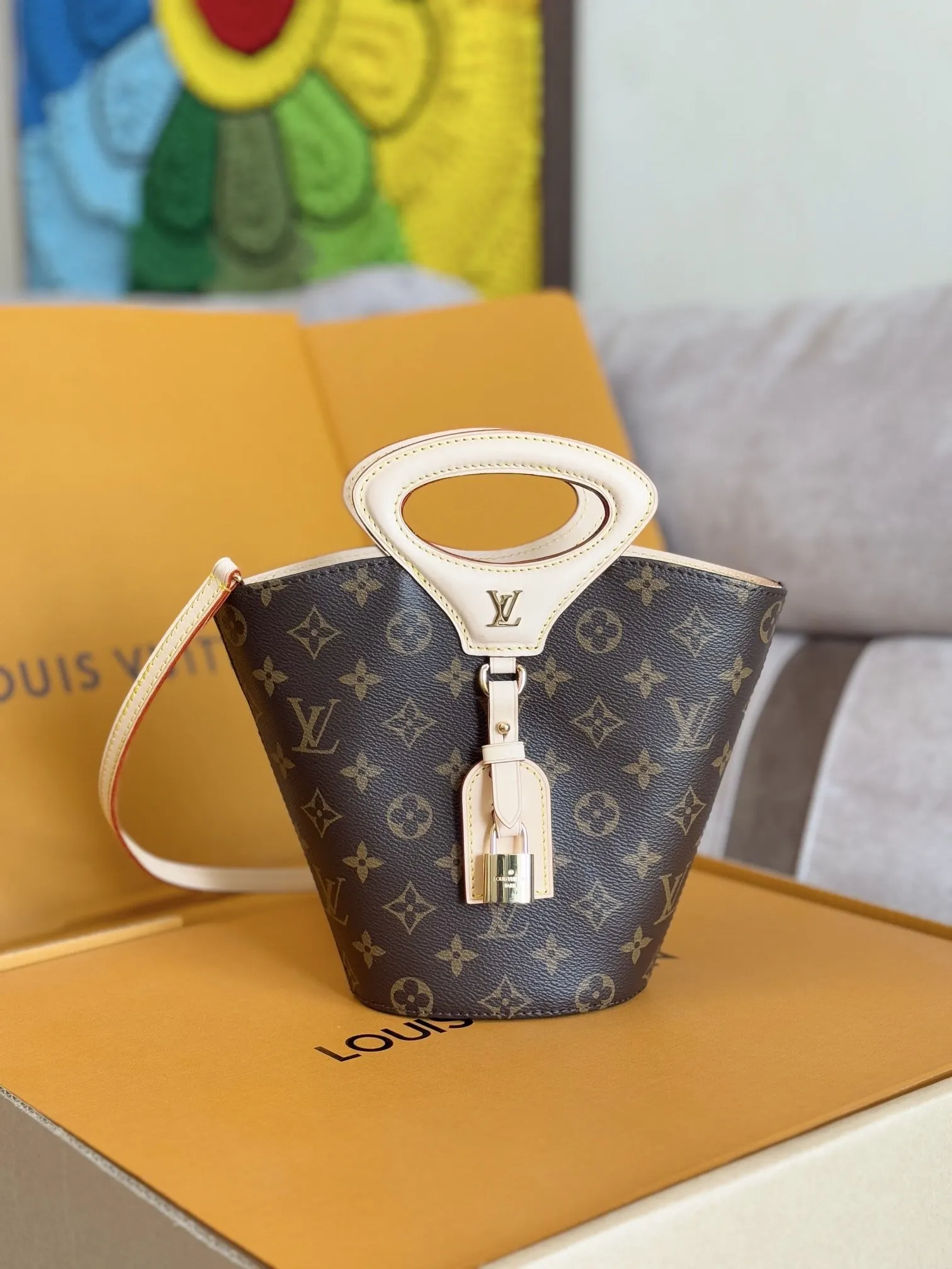 Louis Vuitton Monogram Bucket Bag Casual Canvas