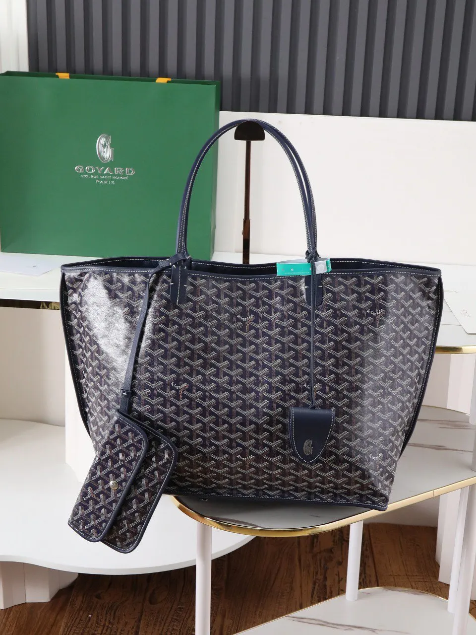 Goyard 藍色 小牛皮 托特包 大容量托特款