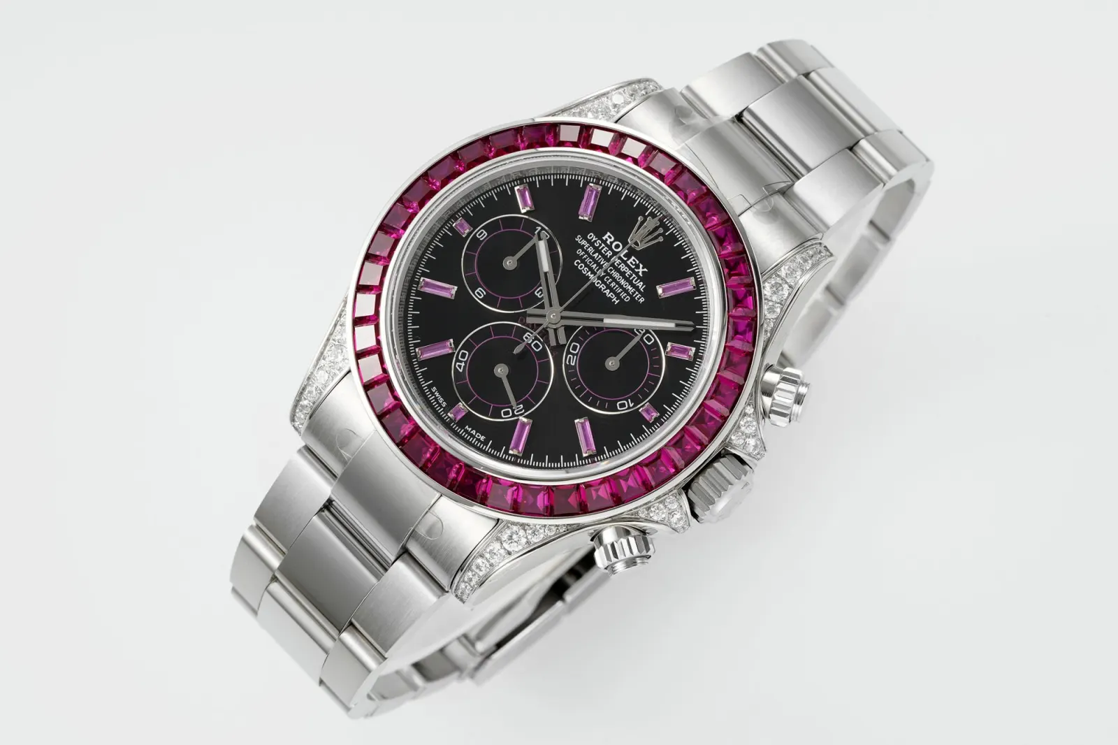 Rolex PPM定制改装 劳力士迪通拿隐藏款 cvd培育钻限定 手錶 經典腕表款