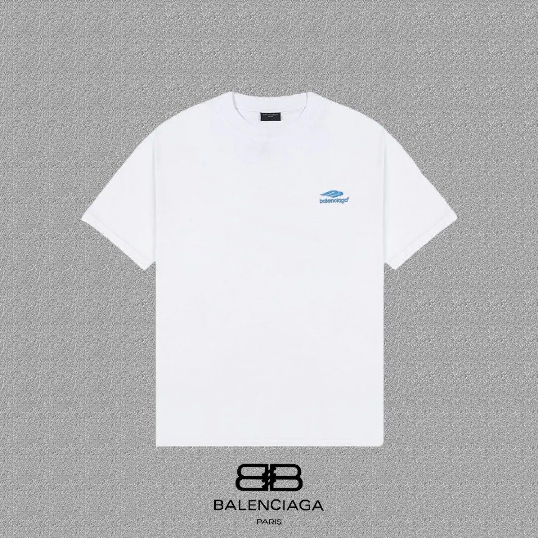 Balenciaga Black Logo Short Sleeve T-Shirt Street Casual