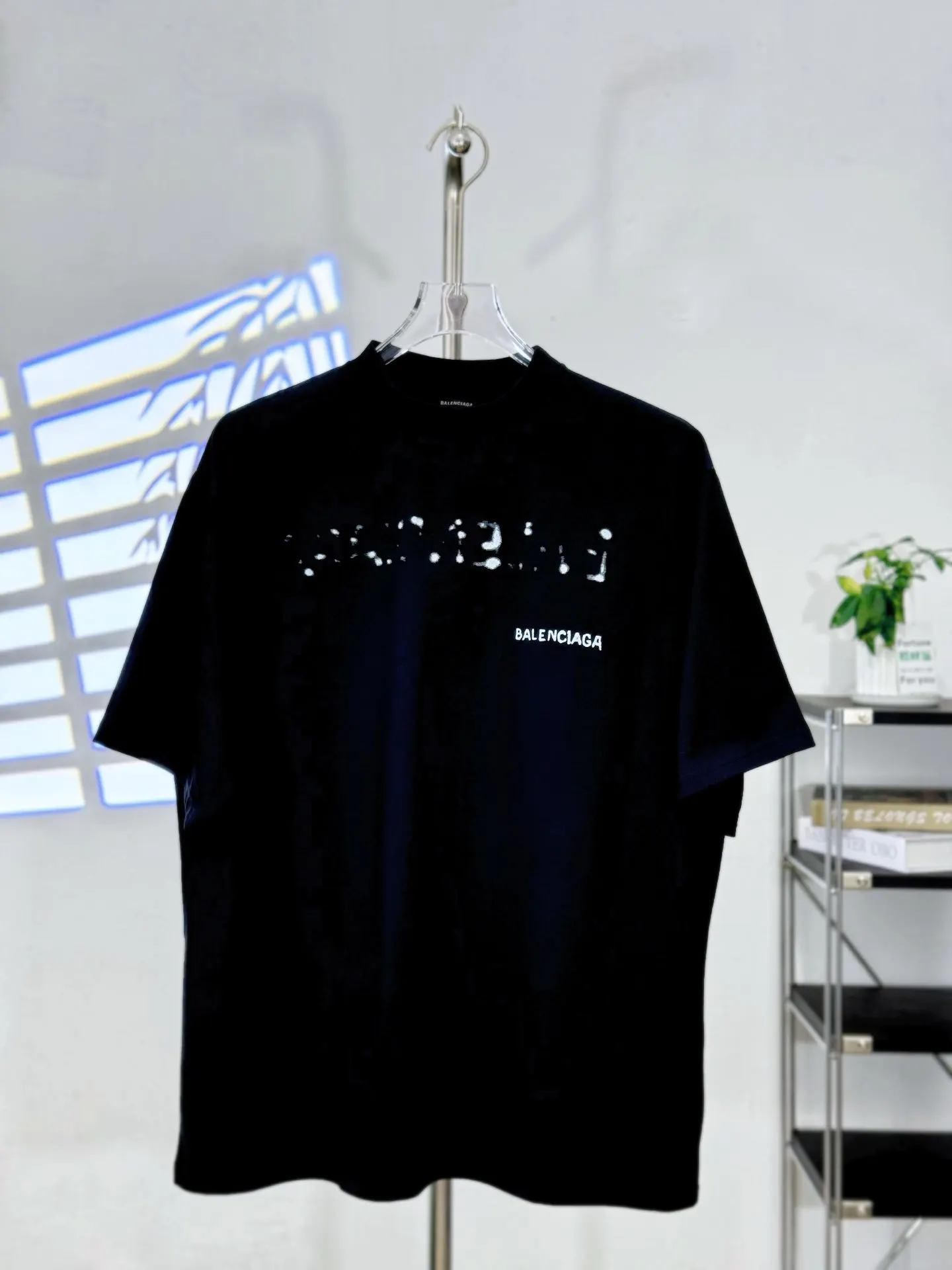 Balenciaga Cotton Logo Short Sleeve T-Shirt Street Casual St