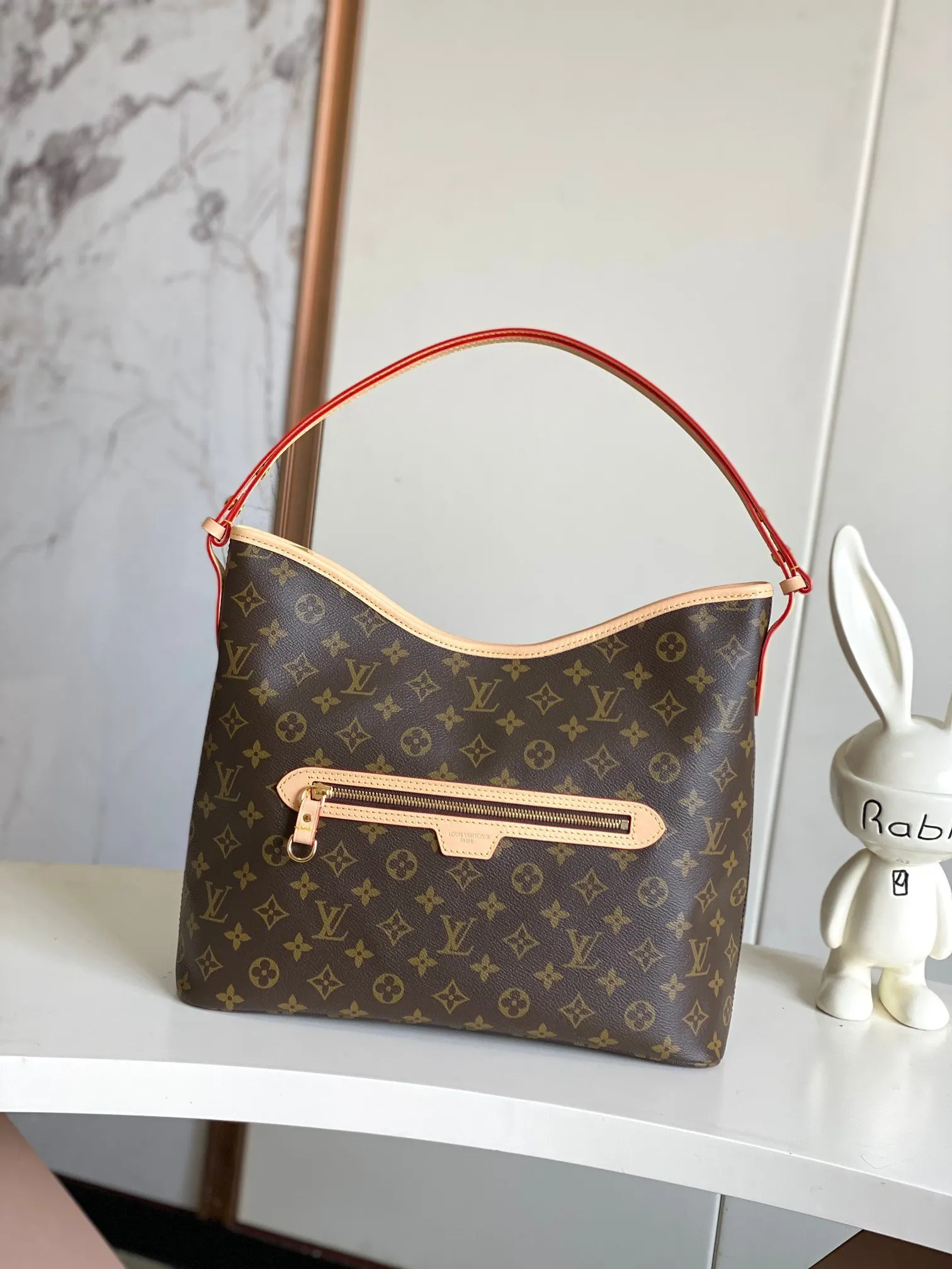 Louis Vuitton Hobo Shoulder Bag Vintage Canvas