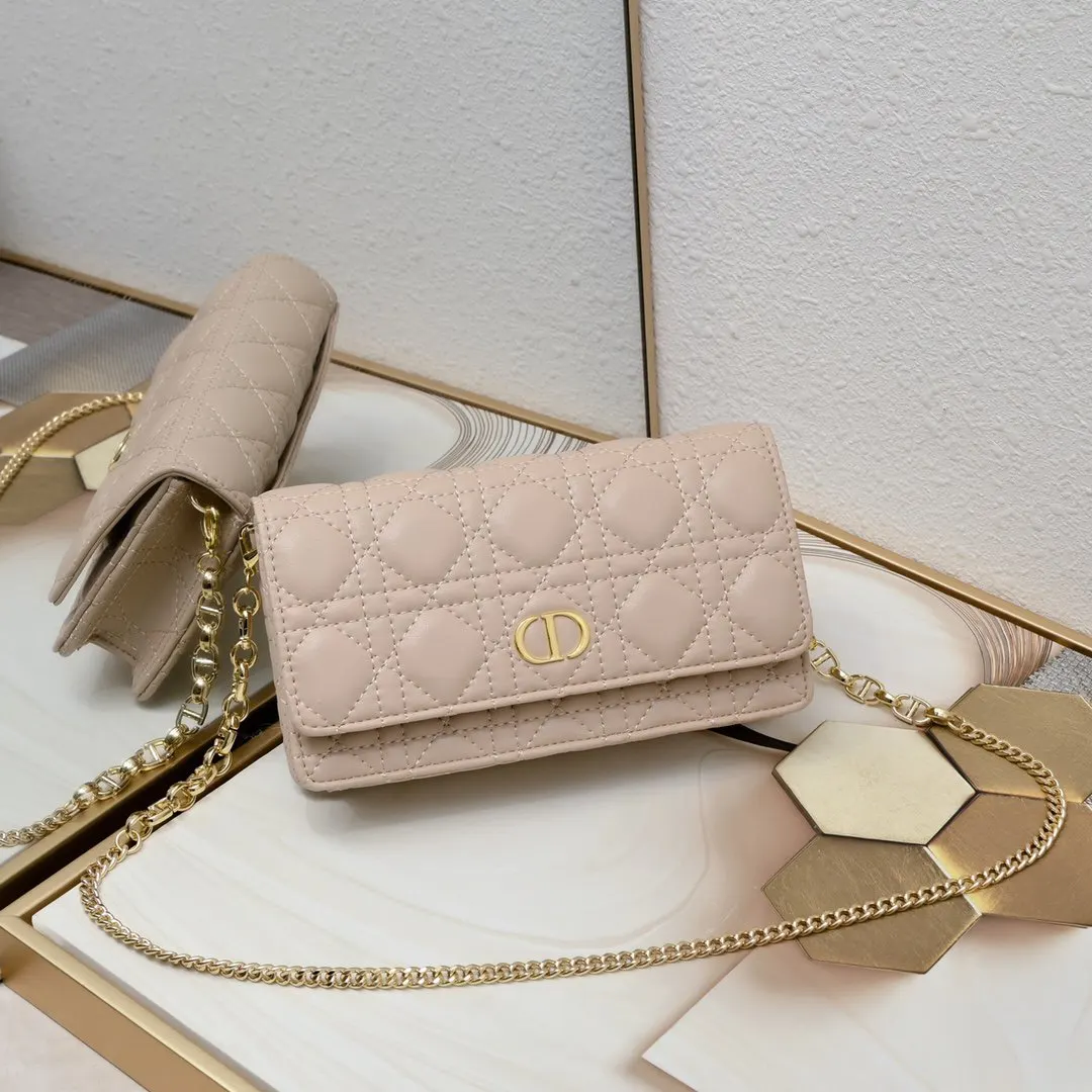 Dior Caro 白色 金色 牛皮 鏈條包 精致鏈條款