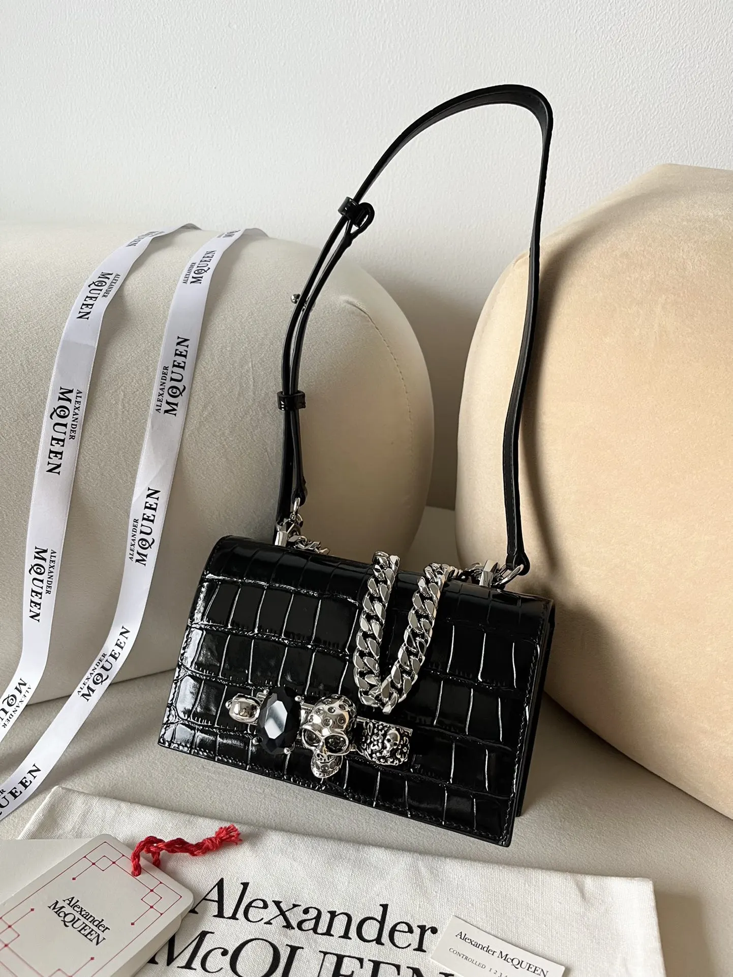 牛皮 亚力山大• Jewelled Satchel Min 收納包 旅行收納款