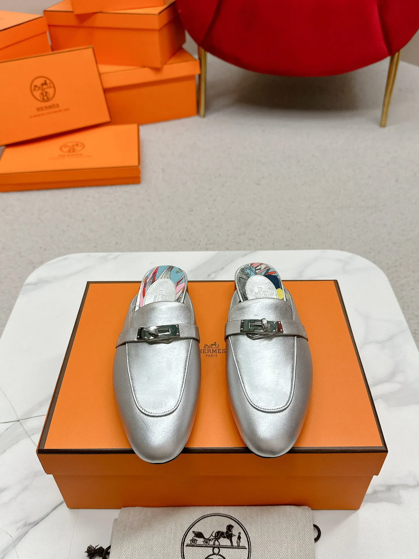 Hermes 小牛皮 拖鞋 舒適百搭款