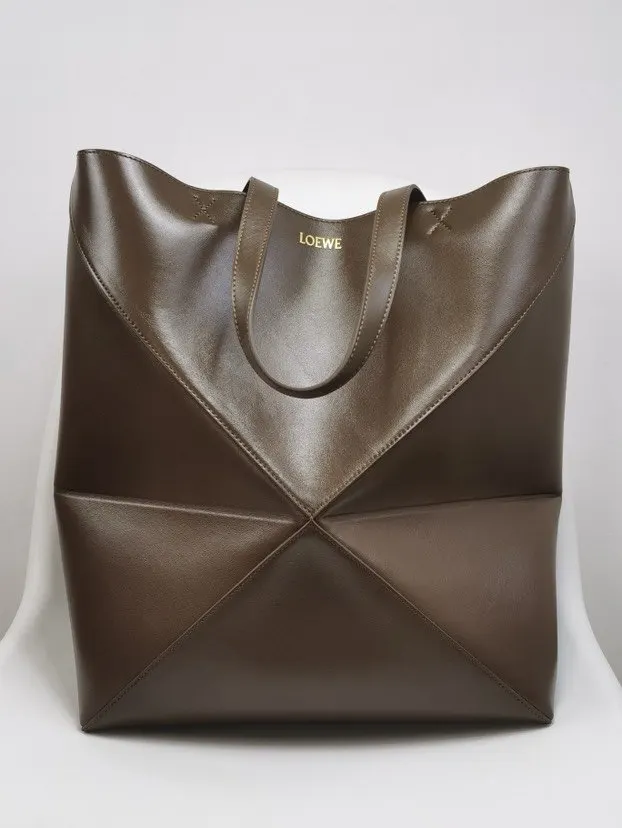 Loewe Puzzle 金色 牛皮 托特包 大容量托特款