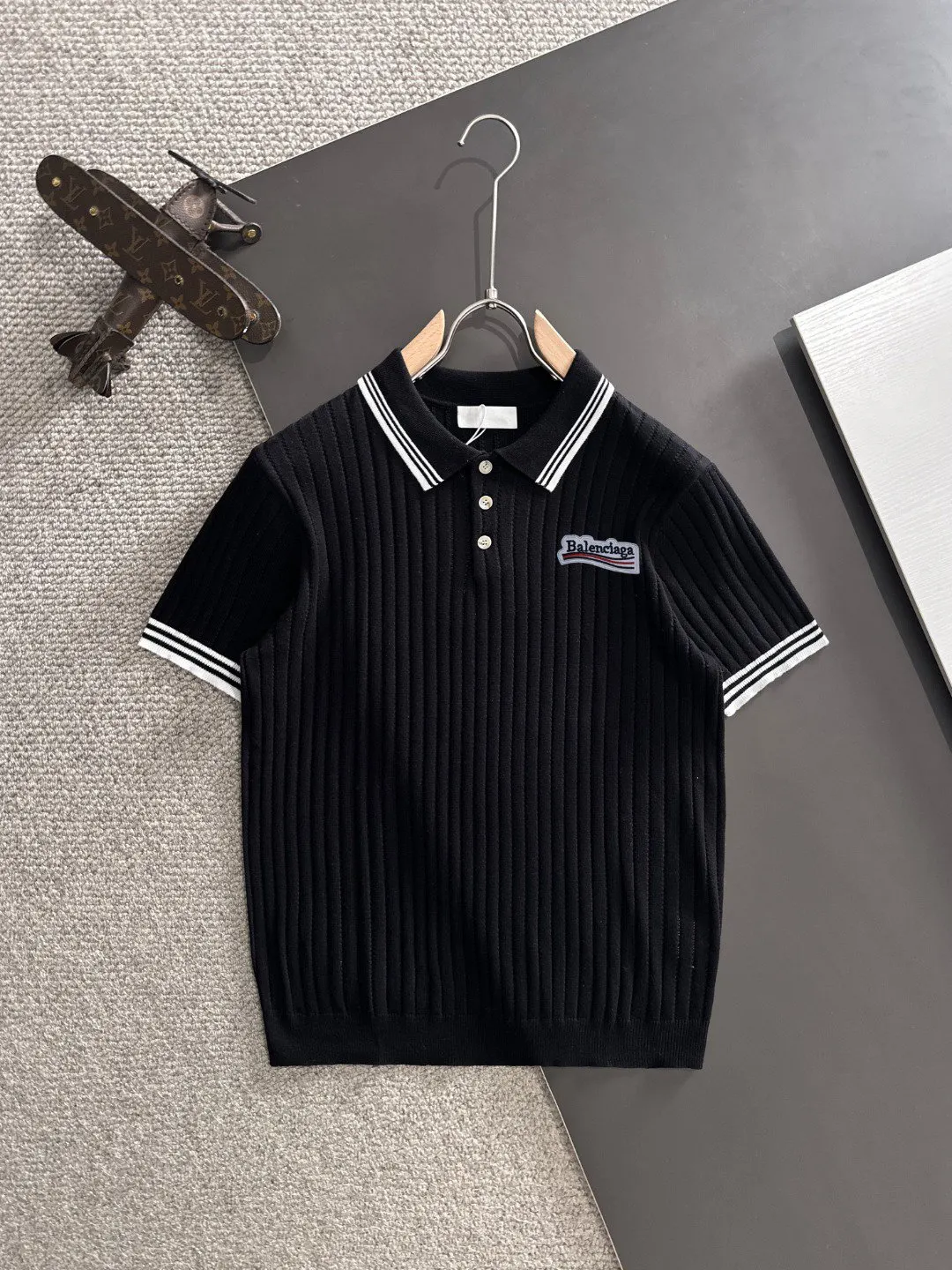 Balenciaga Embroidery Cotton Knitwear Textured Knit Style