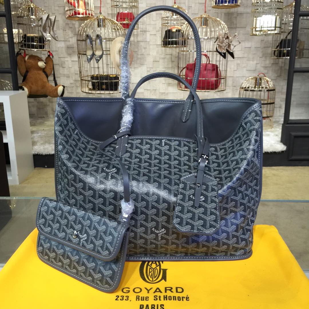 Goyard 戈雅 双面可用 充满法式优雅 订制Y字母涂鸦料 皮轻 旅行袋 大容量旅行款