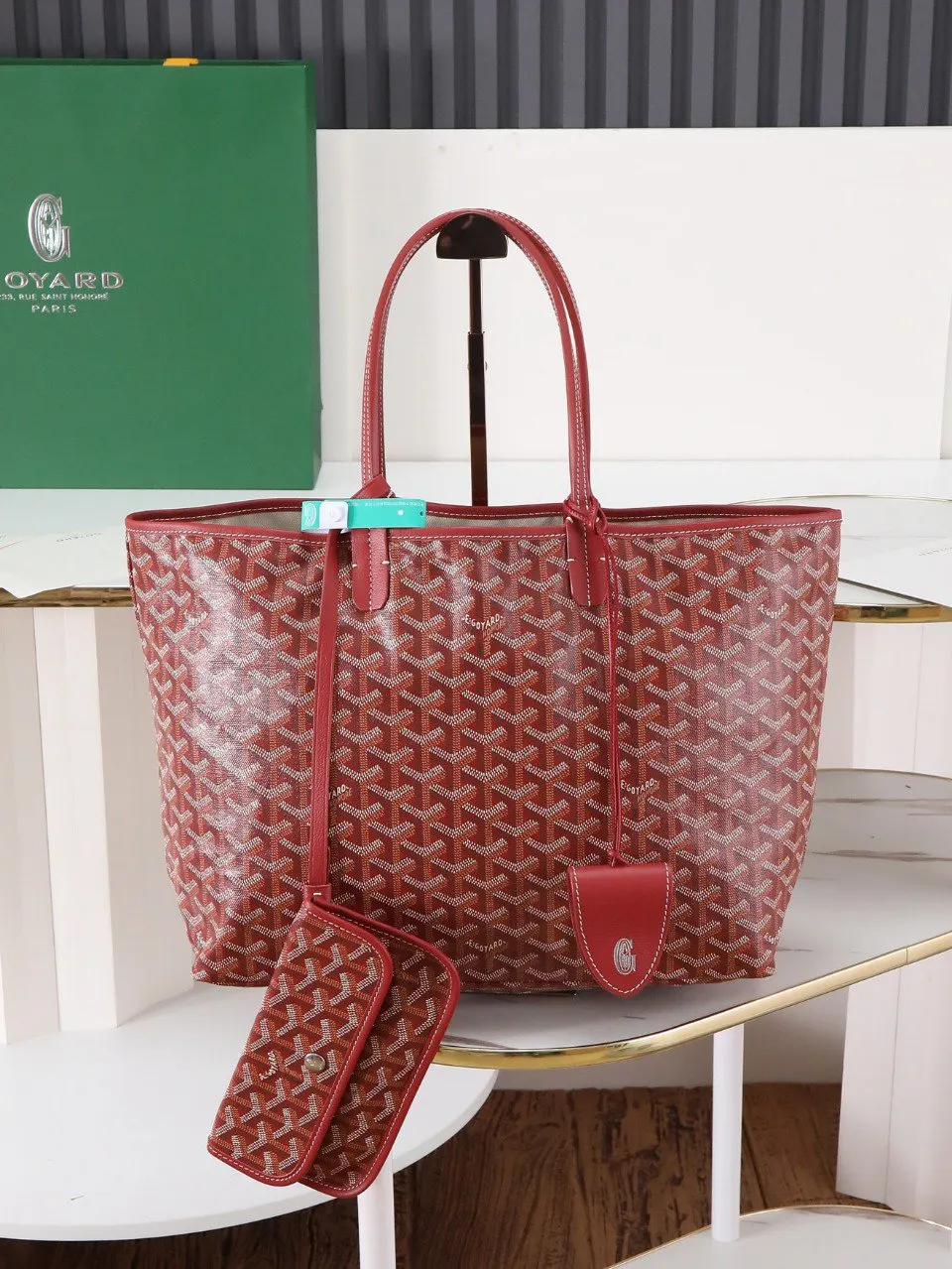 Goyard 紅色 帆布 腋下包 復古腋下背款