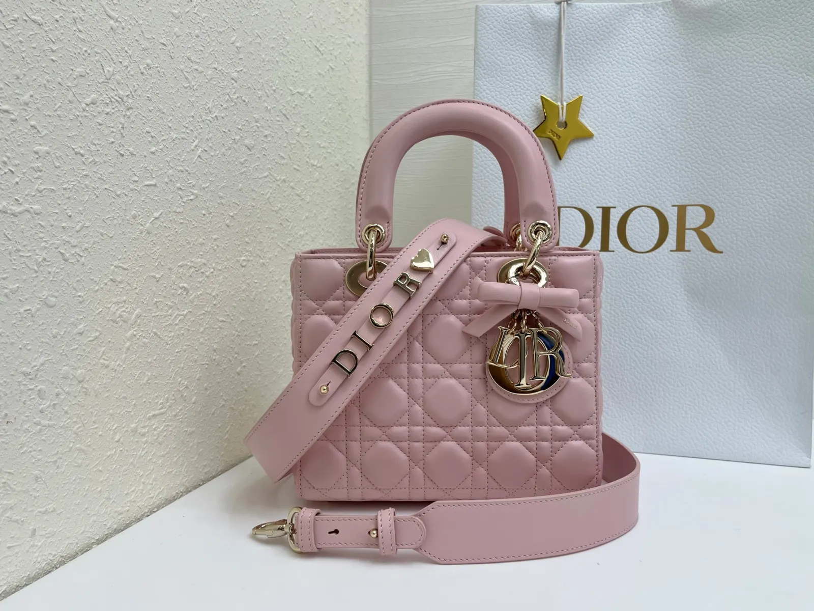 Dior My ABCDior 柔粉色羊皮手袋 手提斜挎款