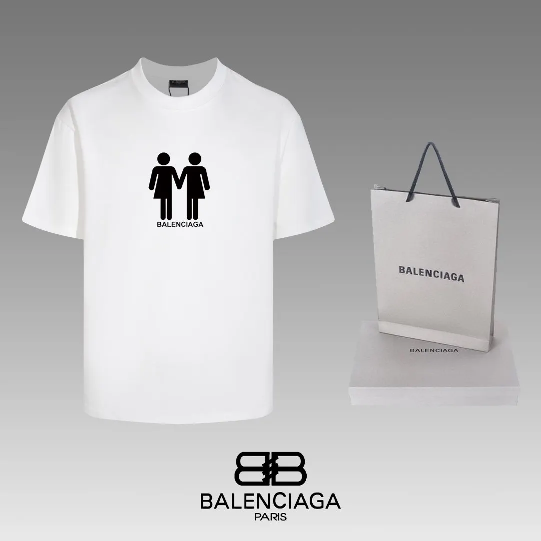 Balenciaga Black Short Sleeve T-Shirt Loose Casual