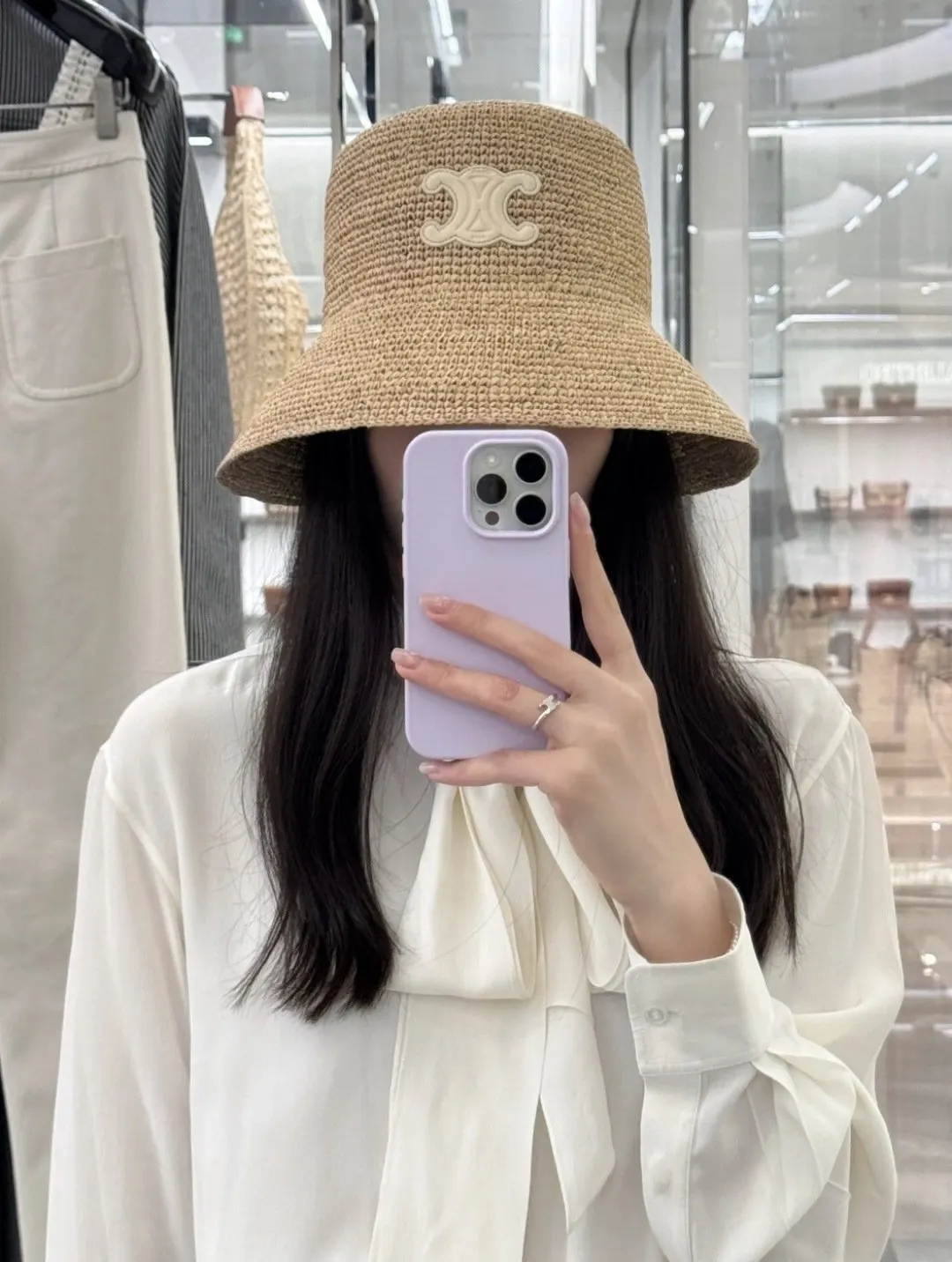 Celine 黑色 白色 咖色 遮阳 遮阳帽 度假遮阳款