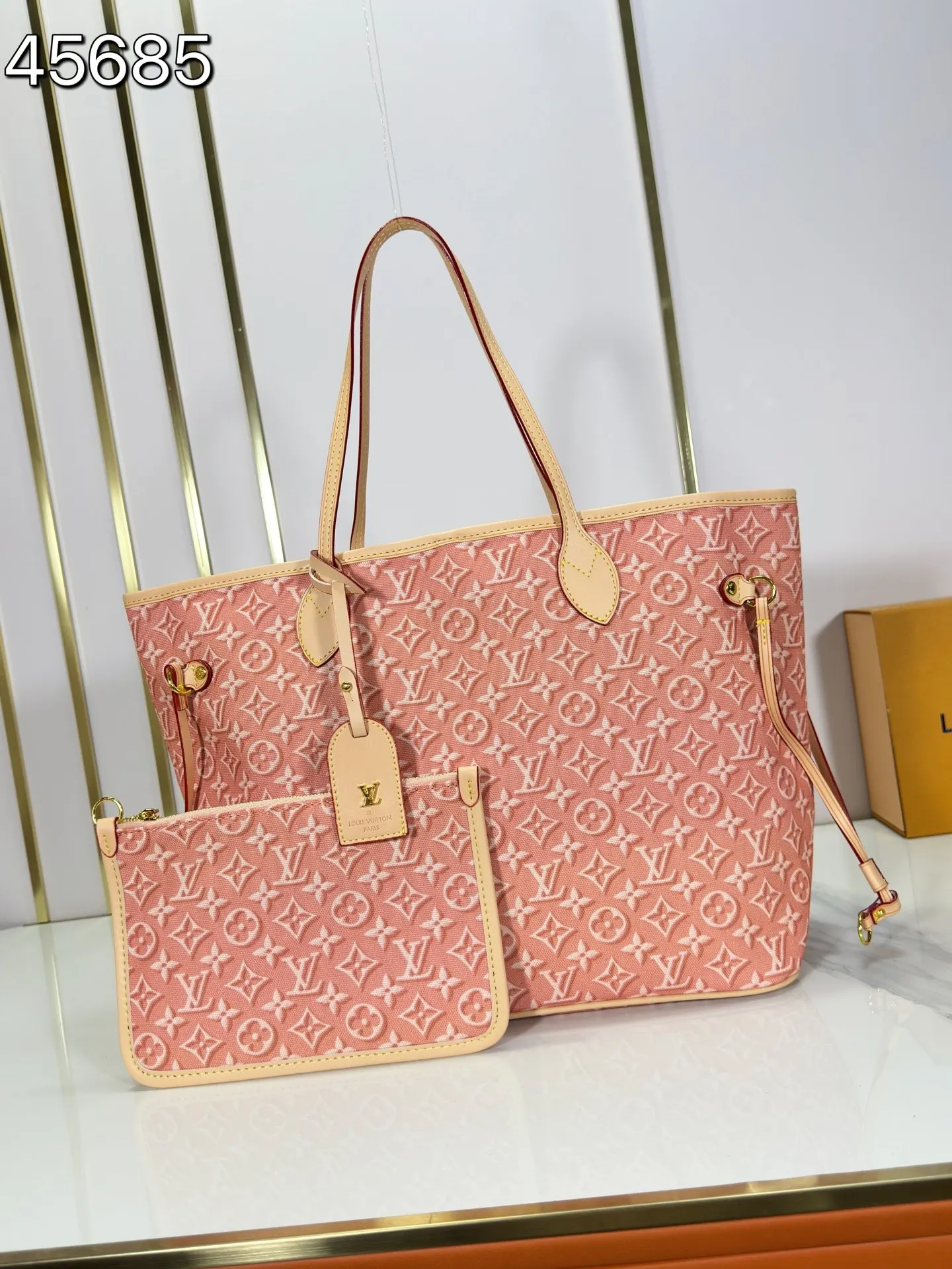 Neverfull 老花 牛仔 牛皮 收纳包 旅行收纳款